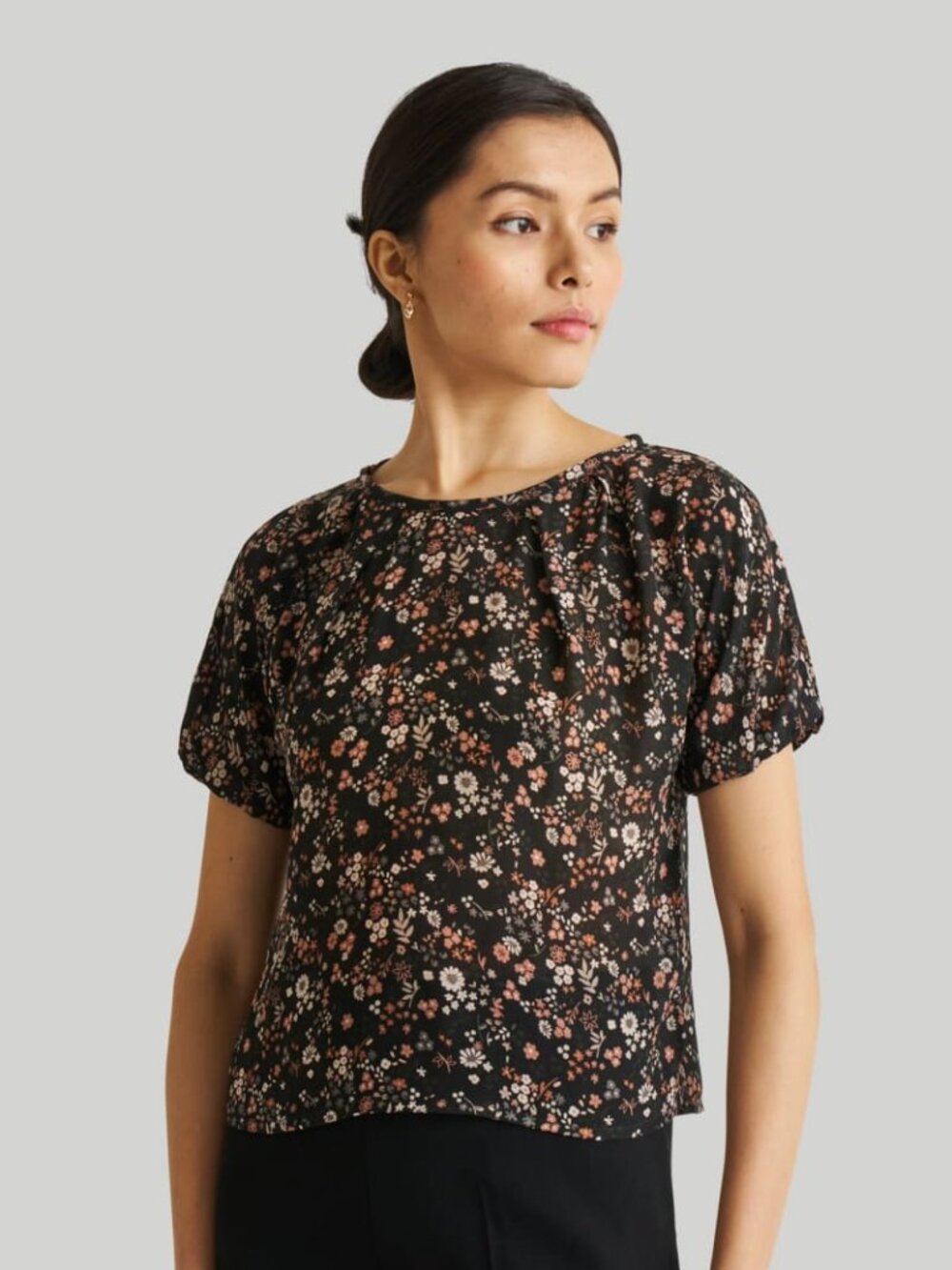 Balloon Sleeve Top - Wildflower Waltz
